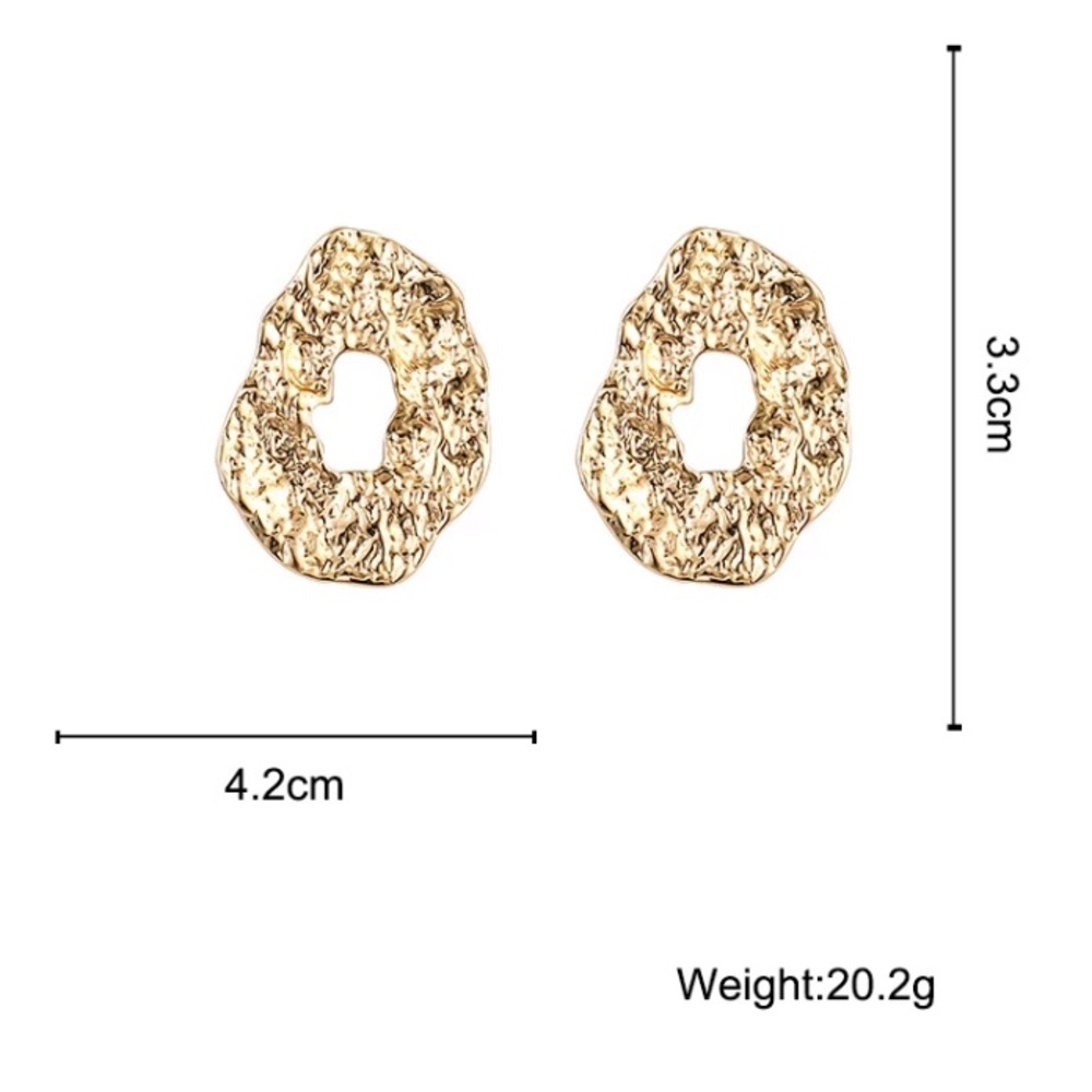 ๐ Fashion Gold Plated Geometric Earrings - Picture 3 of 4